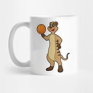 Meerkat at Basketball Sports Mug